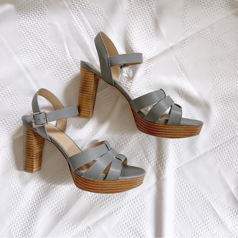 Ralph Lauren Heels Soffia Burnished Leather Sandal